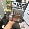 Yindella Acrylic Pen Holder 5 Compartment <br> Clear Pencil Holder Desk Organizer - Image 8