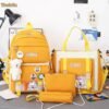 Yindella Girls Cartoon Backpack Set of 4 Cute Schoolbag for Women - Image 3