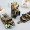 Yindella Backpack-shaped Pencil Pouch with Lock and Grenade Pen for Boys (City) - Image 9