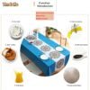 Yindella PVC Dining Tablecloth Cover Waterproof Oil-Resistant Rectangular Kitchen Table Cloth with Clear Flower Printing Texture for 4 to 6 Seater (Flower-Blue, 140 * 180cm) - Image 3