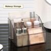 Yindella Acrylic Pen Holder 5 Compartment <br> Clear Pencil Holder Desk Organizer - Image 3