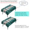 Yindella PVC Dining Tablecloth Cover Waterproof Oil-Resistant Rectangular Kitchen Table Cloth with Clear Flower Printing Texture for 4 to 6 Seater (Flower-Green, 140×220cm (55.1×86.6 inch) - Image 4