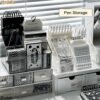 Yindella Acrylic Pen Holder 5 Compartment <br> Clear Pencil Holder Desk Organizer - Image 6