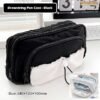 Yindella Pencil Pouch for Girls Large Capacity (Black) - Image 5