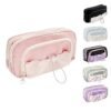 Yindella Pencil Pouch for Girls Large Capacity (Pink) - Image 3