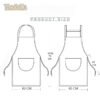Yindella Kitchen Apron Cute Bear With Center Pocket Hand (Black) - Image 3