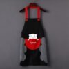 Yindella Kitchen Apron Cute Bear With Center Pocket Hand (Black) - Image 6