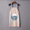 Yindella Kitchen Apron Cute Bear With Center Pocket (Powder White) - Image 5