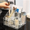 Yindella Acrylic Pen Holder 5 Compartment  <br> Clear Pencil Holder Desk Organizer for Office - Image 5