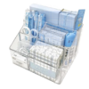 Yindella Acrylic Pen Holder 5 Compartment  <br> Clear Pencil Holder Desk Organizer for Office - Image 6