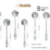 Yindella Stainless Steel Spoon Set of 8 Table Spoon 12x4 cm Housewarming Gift Food Grade Silverware for Home Kitchen Restaurant Polished (Gold) - Image 3