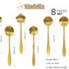 Yindella Stainless Steel Spoon Set of 8 Table Spoon 12x4 cm Housewarming Gift Food Grade Silverware for Home Kitchen Restaurant Polished (Gold) - Image 5